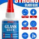 2 x Glass Glue, 35g Ultra Strong Clear, Waterproof & Fast, Curing Adhesive for Glass Repair, Mirror, Crystal, Jewelry, and More