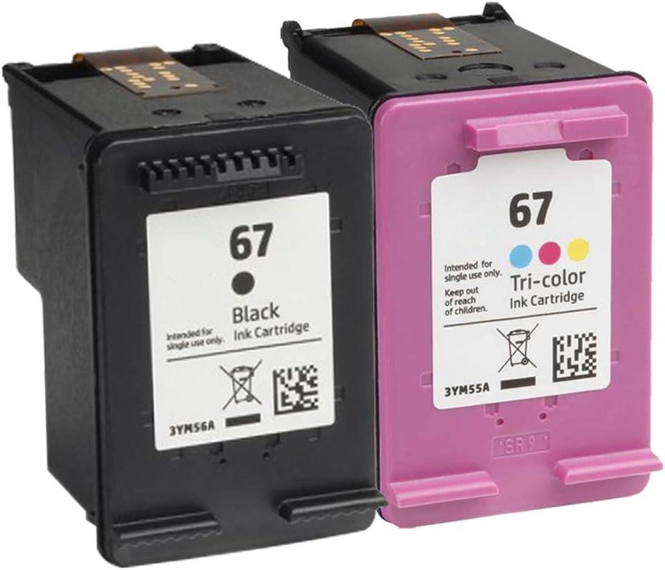 Weizhiya for HP 67 Ink Cartridges Standard 3YM56A 3YM55A