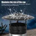 8Inch Chimney Cap,8 Inch Adjustable Stainless Steel Chimney Cap,304 Steel Round Rain Cover with Mesh Screen,Universal Cone Top Roof Cap for Wood/Oil Stove Vent,Weatherproof & Easy Installation