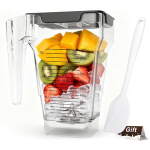 75 oz Blender Jar for Blendtec Four-sided Blender Pitcher Replacement Fits for Blend tec Blenders All Models - 32 oz Blending Capacity | Dual Stainless Blade