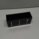 Silverware Organizer Countertop,Acrylic Small Silverware Caddy for Countertop,Knife Fork and Spoon Organizer for Kitchen Storage,Cabinet and Dining Room(Black)