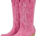 HISEA Rollda Cowboy Boots for Women, Cowgirl Boots, Comfortable Western Boots with Pointed Toe Stitched Embroidery for Country Concert Dancing Wedding Traveling Daily Outfits 8