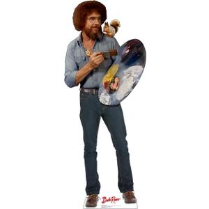 Cardboard People Bob Ross & Friend Life Size Cardboard Cutout Standup, One Size