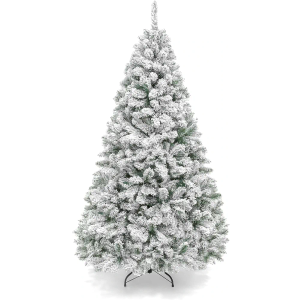 Best Choice Products Artificial Christmas Tree, 6ft Unlit Snow Flocked Design Pine Tree, Full Appearance Snowy w/Easy Assembly, Metal Stand Best Choice Products Artificial Christmas Tree, 6ft Unlit Snow Flocked Design Pine Tree, Full Appearance Snowy w/Easy Assembly, Metal Stand