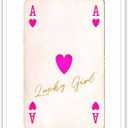 Dcvjiy Trendy Lucky Girl Ace Card Posters Preppy Coquette Room Casino Theme Party Poker Art Cute Pink Orange Heart Playing Card Prints For Home Bedroom College Apartment Wall Decor 12x16in Unframed 2 Packs