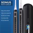 AURAGLOW Sonic Electric Toothbrush for Adults – Rechargeable, 40,000 VPM, 5 Modes, Removes 10x More Plaque, IPX7 Waterproof, Wireless Charging, 30-Day Battery, 2 Brush Heads & Travel Case