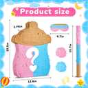 Silipull 18.5 Inch Baby Bottle Shape Gender Reveal Piata with Piata Stick Blindfold and Pink Blue Confetti Gender Reveal Decorations for Baby Shower Decoration Party Supplies