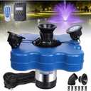 Pond Fountain Aerator with Led Lights RGB-15000 GPH,110V 1HP 750W Floating Fountain Aeration for Large Ponds,Aerating Fountain Pump for Outdoor Ponds & Lakes with 15A/100FT Power Cord