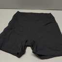 Olmlmt Workout Biker Shorts for Women with Pockets High Waisted No Front Seam Booty Gym Running Yoga Shorts(Black, M)