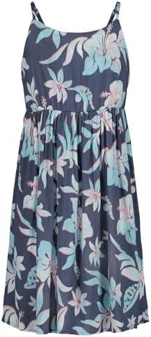 Roxy Girls' Island Cove Sleeveless Dress, Summer Fit & Flare Silhouette, Size 12-14 Y