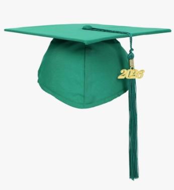 Unisex Adult Matte Graduation Cap with Tassel Year Charm 2025 Pack of 2
