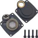 ShareGoo Electric Roto Starter E-Start Backplate Power Back Cover 11012 & Drill Start Wand Power Starter Shaft Rod Pin End 11003 for RC 1/8 HSP HPI Redcat SH 28 Nitro Engine Rotor(Hole Centers 32mm)