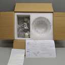 Sunkryster Brushed Nickel 3-Light Bathroom Vanity Light with Floral Clear Glass Shades, Brushed Nickel Wall Mount Lighting for Bathroom, Dressing Table