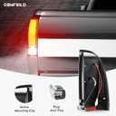 LED Tail Light Assembly + 3rd Third Brake Cargo Lamp Fit for Toyota Tacoma 2005-2015, Rear Taillight and High Mount Stop Light Chrome Housing Smoked Lens, 3 Pcs