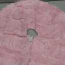 Mini Christmas Tree Skirts for Tiny and Small Holiday Christmas Trees (Light Pink Plush 18in)