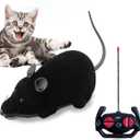 Remote Control Fake Rat Toy - Realistic Mouse Cat Toy Mice RC Toy Chasing Prank Joke Scary Trick Rats for Cat Funny Toy (Black)