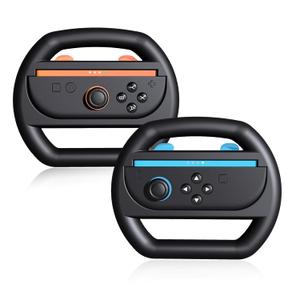 2 x KUNSLUCK 2 Pack Steering Wheels for Nintendo Switch 2 (2025) - Racing Wheels Compatible with Switch 2 Joy-Con - Ergonomic Grip for Enhanced Mario Kart & Racing Game Experience