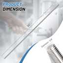 2 Pack 3/8"-16 UNC Threaded Rod, 304 Stainless Steel, 24" Long