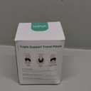 2in1 Ergonomic Memory Foam Travel Neck Pillow  Travel Pillow for All Sleep Positions on Flights, Road Trips, and Long Distance Travel with Drawstring Bag (Adjustable - Dark Gray & Black) (Adult Large)