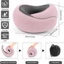 WEERSHUN Travel Pillow for Airplanes, 2026 New Memory Foam Neck Pillow with Chin Wrap for Traveling, Suitable for Airplanes, Offices and Cars (Pink)