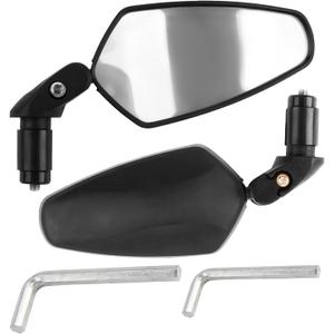 Bike Rear View Mirror for Handlebar End, 1 Pair 360 Adjustable HD Convex Glass Lens, Universal Fit for 18-22mm Inner Diameter, Easy Install, Suitable for Road, Mountain, and E-Bikes