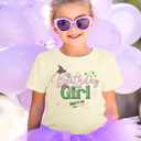 LOTUCY Birthday Girl Shirts Its Me Hi Im The Birthday Girl Its Me Shirt Letter Printed Party Outfit for Youth Girls (5-6 Years, Change for Good-apricot)