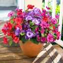 Hoppwodd Hibiscus Artificial Flowers for Outdoors Spring Decoration, 6 Bundles Faux Silk Flowers UV Resistant Look Real Artificial Tropical Flower Fake Plants for Outside Planter Porch Patio, Mix