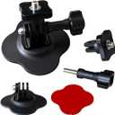 Universal Helmet Sticky Mounts Adhesive Buckle Mount for GoPro Hero 12-8 & Insta360 X4/X3/X2, Camera Mounts Adhesive Base for Helmet Mount Surfboard Motorcycle Vlogging Accessories(3PCS)