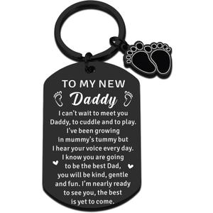 Pregnancy Announcement for Husband, First Time Daddy Gift, Expectant Father Keychain, Dads to be Gift for 1st Times Dads, First Father's Day Keychain Gifts for New Dad, 1st Father's Day New Dad Gifts