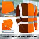 Amylove 4 Pcs Reflective Safety T Shirt High Visibility Work Shirts Sun Protection Construction, Size XL