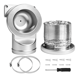 DV-90 Magnetic Dryer Vent Connector Kit - Airtight Quick-Installation for Tight Spaces, Easy lint Cleaning, Strong Magnet Self-Alignment Design with 2.6ft 6" Duct & two Clamps