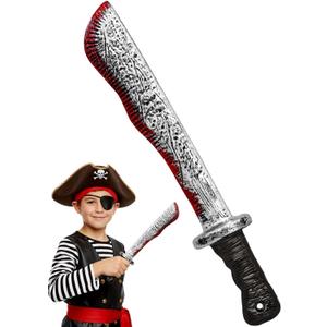2 x Toy Knife for Kids - Safe Soft Red Blade Scary Fun Prop and Cosplay Party
