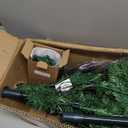 HOLLO STAR 6 ft Prelit Christmas Tree with 247 LED Lights, App Control, Artificial Pencil Christmas Tree with Multi-Color RGBW Lights, 715 Branch Tips, Skinny Xmas Tree, Metal Base, for Home, Party