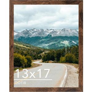 13x17 Picture Frame Deep Brown for Wall Hanging, Wood 13 x 17 Frame Photo Frame for Wall Horizontally or Vertically, Deep Brown, Pack of 1