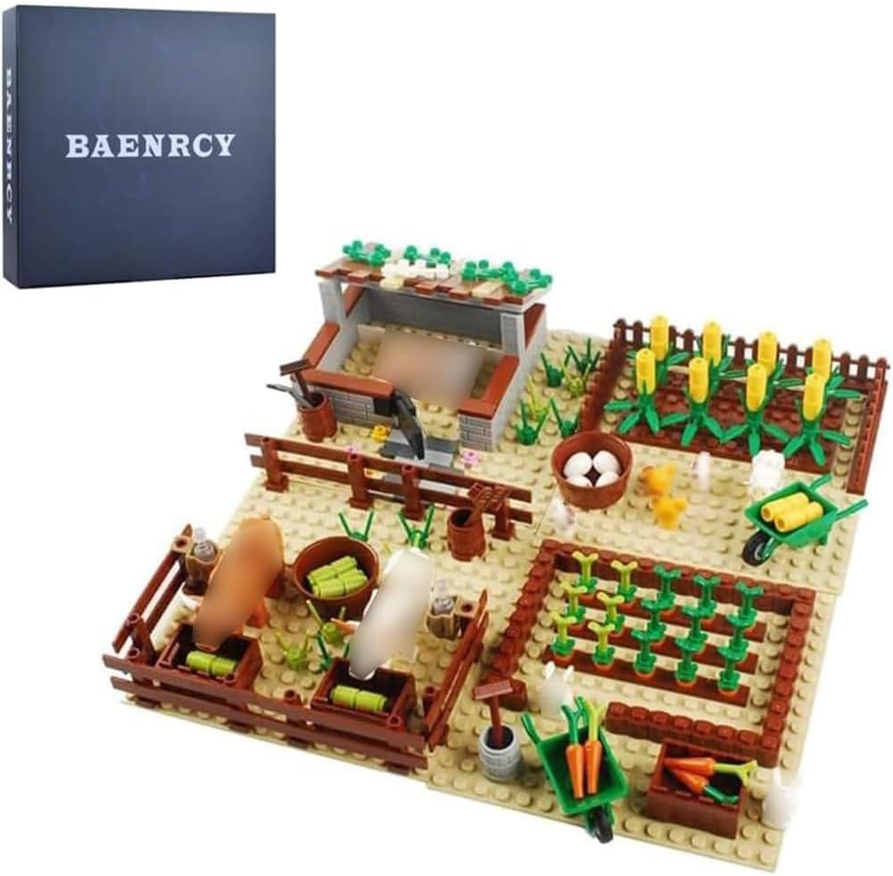BAENRCY Farm Field Set Building Blocks Plant Animal Crops Building Bricks Kit DIY Building Set Compatible All Major Brands (Animal)