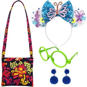 Girls Encanto Mirabel Dress up Accessories for Girls Mirabel Bag Green Glasses Halloween Christmas Party Favors