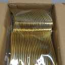 153 Pack Gold Plastic Silverware - Heavy Duty Gold Silverware Set - 51 Forks, 51 Knives, 51 Spoons Plastic Cutlery Disposable Utensils Set for Holiday, Party, Dinner, Wedding Gathering