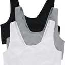 Hanes Women's Scoopneck Cotton Bralette Crop Top (3 Pack) (XL)