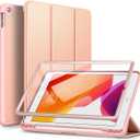 SURITCH Case for iPad 10.2 2021/2020/2019 (9th/8th/7th Generation), Shockproof Protective Smart Cover Case with Stand and Auto Sleep/Wake for iPad 10.2 Inch (Rose Gold)