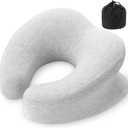 Neck Pillow,Stomach Pillow,Face Down Pillow,Massage Modal Fabric, Ergonomic Design, Comfortable for Office, Drive & Travel Essentials (Light Gray)