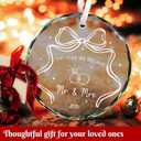 4 x First Christmas Married Ornament Gifts for Couple, 2025 Mr. & Mrs. Newlyweds Wedding Ornaments for Christmas Tree, Acrylic