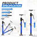 Adjustable Cabinet Jacks for Installing Cabinets (22.8-45.3 2 Pack) Heavy Duty 200 lb Metal Quick Support Rod & Third Hand Support System with Swivel Non-Slip Pads for Drywall and Ceilings.