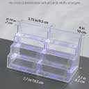 Uniclife 2 Pack Acrylic Business Card Holder for Desk 8 Slots Clear Business Card Display Stand for Men & Women Desktop Business Card Organizer Card Stand for Office Home Exhibition, 480 Card Capacity