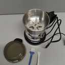 Electric Coffee Grinders150-300w Silver Spice Grinder, One-Button Operation to Grinder Coffee Beans, Spices, Dry Herbs, Nuts, etc.1 Plastic Brush and 1 Plastic Spoon Included