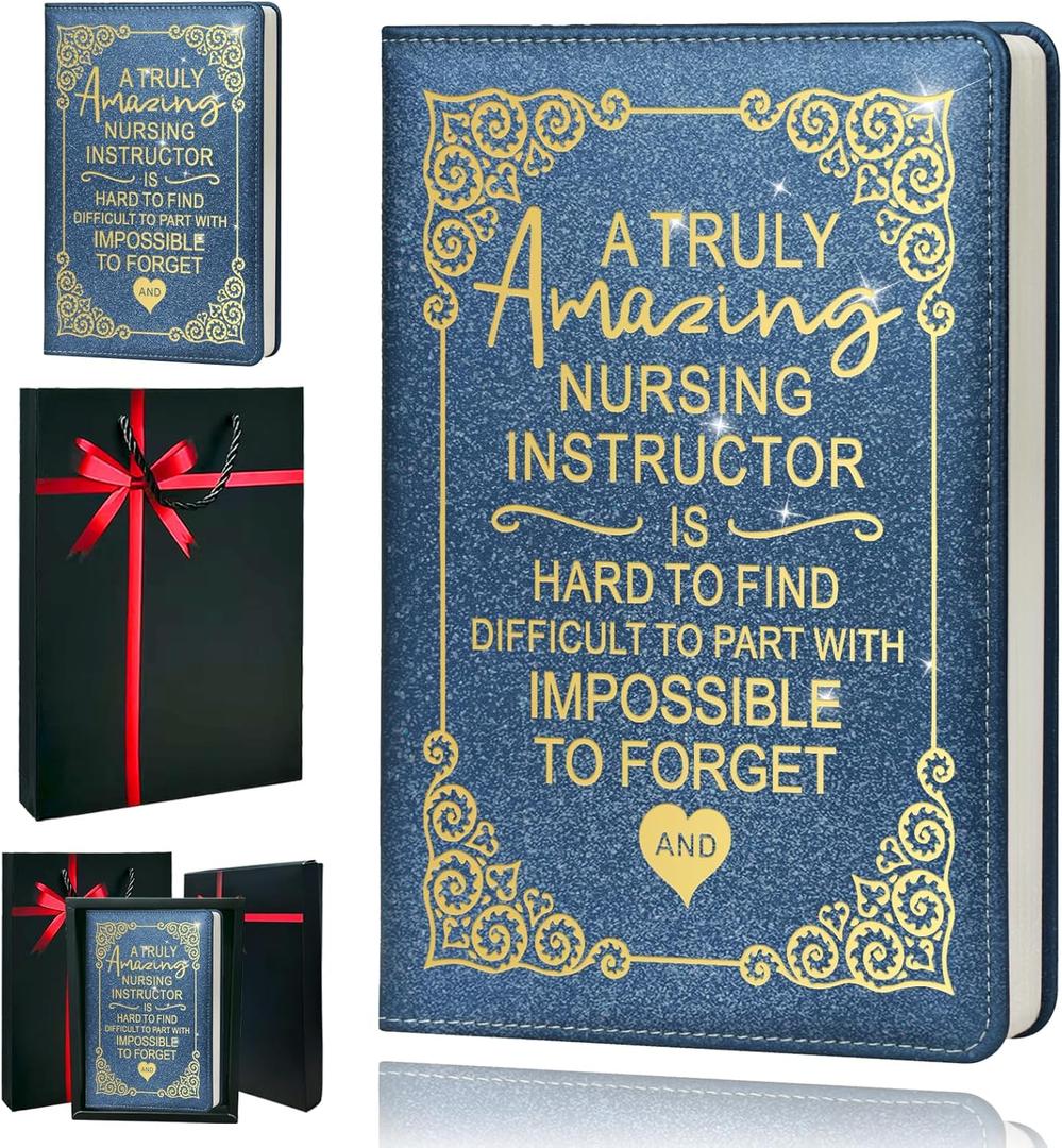 Nurses Week Gifts,A5 Hardcover Leather Journal for Women - 200 Pages Premium Paper Notebook, Nurse Journal Notebook for School, Work (Nurse Blue)