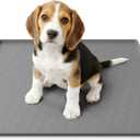 Pee Pad Holder for Dogs, 23.4 x 23.4 Inch Silicone Potty Tray, Non-Slip Top Surface, Prevents Pad Shifting, Leak-Proof Design, Easy to Clean, Fits Regular Pee Pads, Portable & Durable, Gray