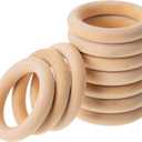Mr. Pen Birch Wooden Rings, 2.7", 10 Pack, Wooden Rings for Crafts
