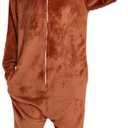 Elephant Adult Onesie Animal Walrus Women Costume for One piece Pajamas Unisex Cosplay Plush Soft Halloween Sleepwear (M)