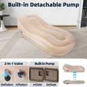 Inflatable Couch Air Sofa Blow Up Lounger with Built-in Pump,Portable Self-Inflating Lounge Chair for Home Camping Traveling Outdoor