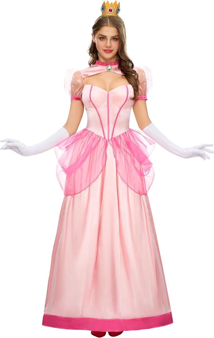Spooktacular Creations Pink Princess Dress Adult, Halloween Costumes Woman 2024 (Medium)